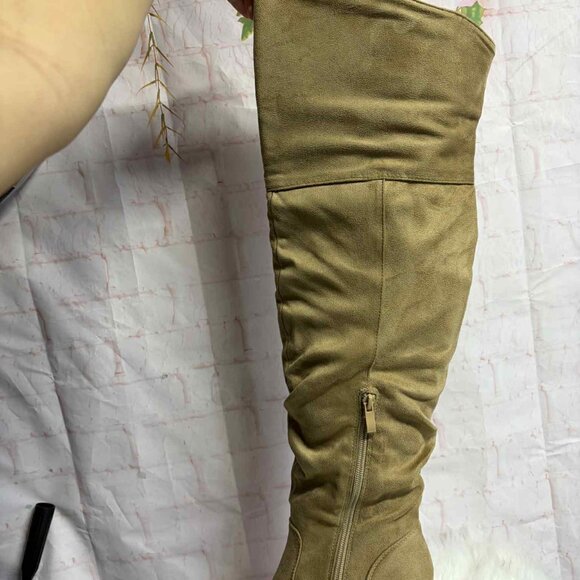 Journee Collection Womens Kaison Stacked Heel Over the Knee Boots sz 6.5 - Picture 4 of 6